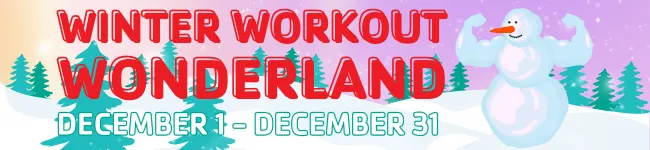 winter workout wonderland. fitness challenge running december 1 - december 31