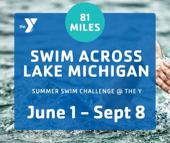 Swim across Lake Michigan summer swim challenge June 1 through September 8