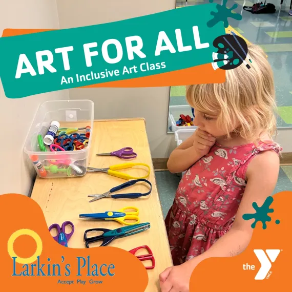 young child choosing from different scissor options