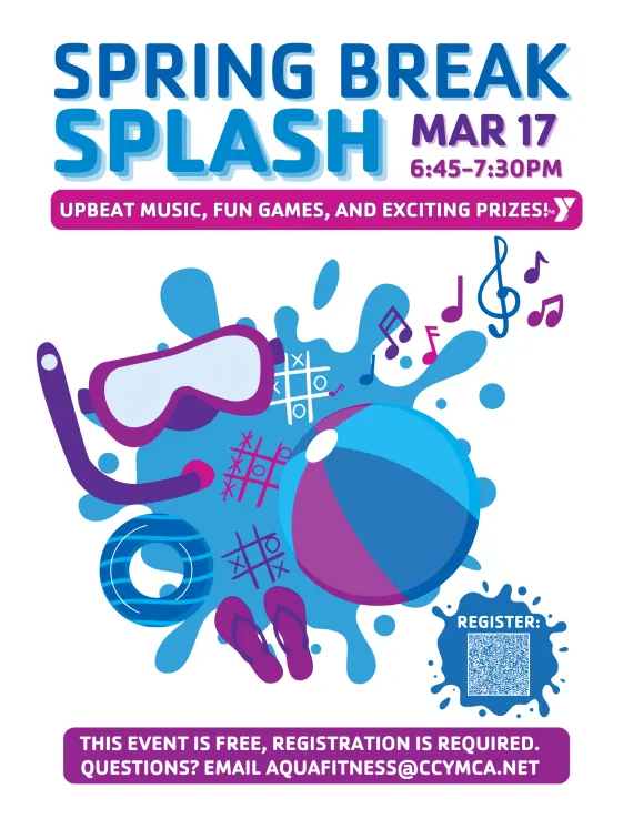 Spring Break Splash Event on March 17 from 6:45-7:30PM