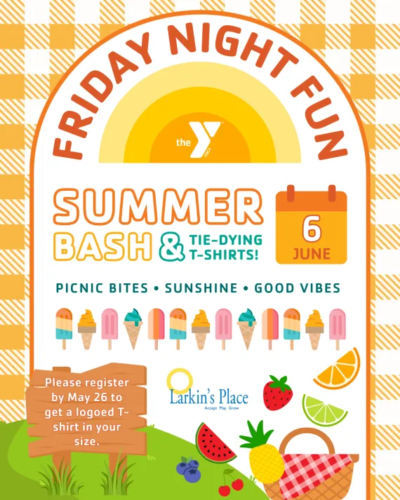 friday night fun flyer: june 6 summer bash & tie-dying