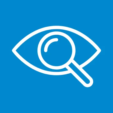 icon of eye with magnifying glass