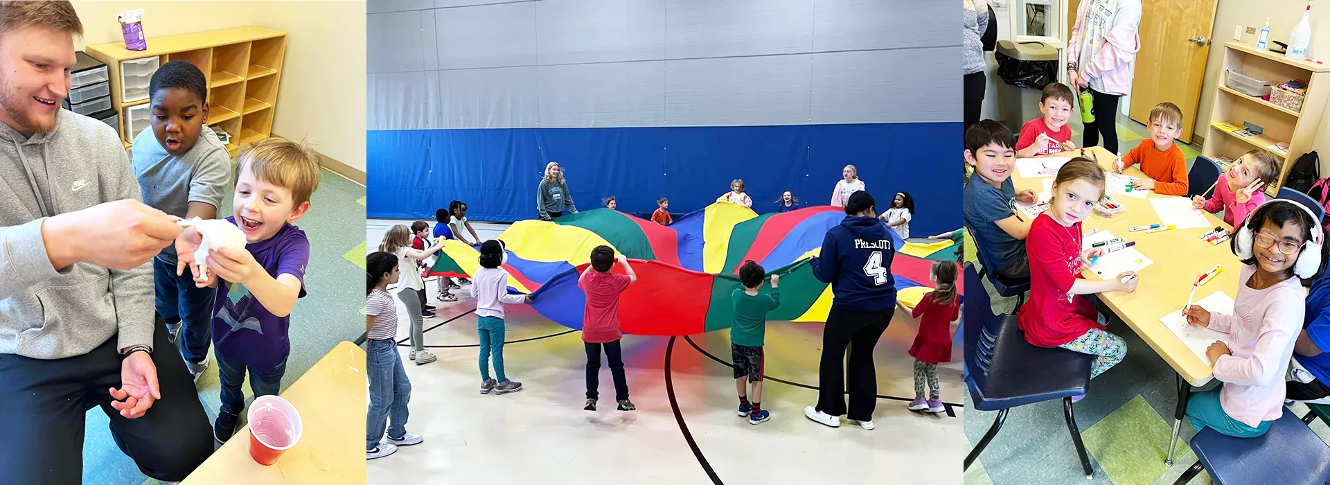 collage of kids at schools day out